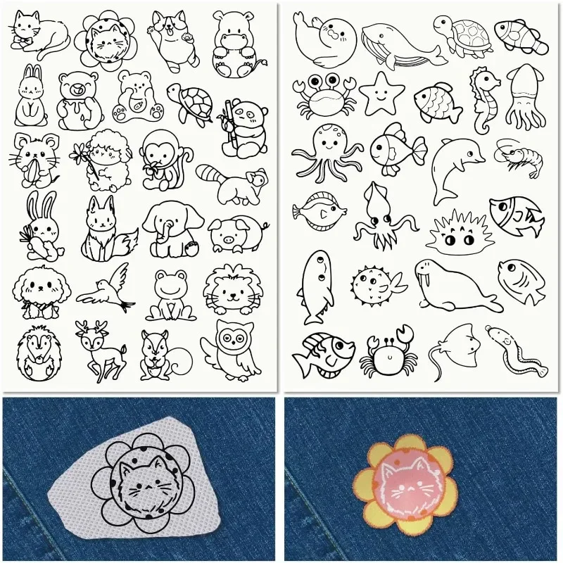 Embroidery Meaning - 50 pezzi di animali marini modelli