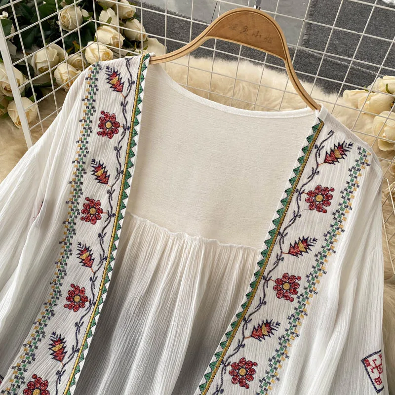 Camicia da donna estiva Cardig - Embroidery Cotton Shirt recensione e prezzo