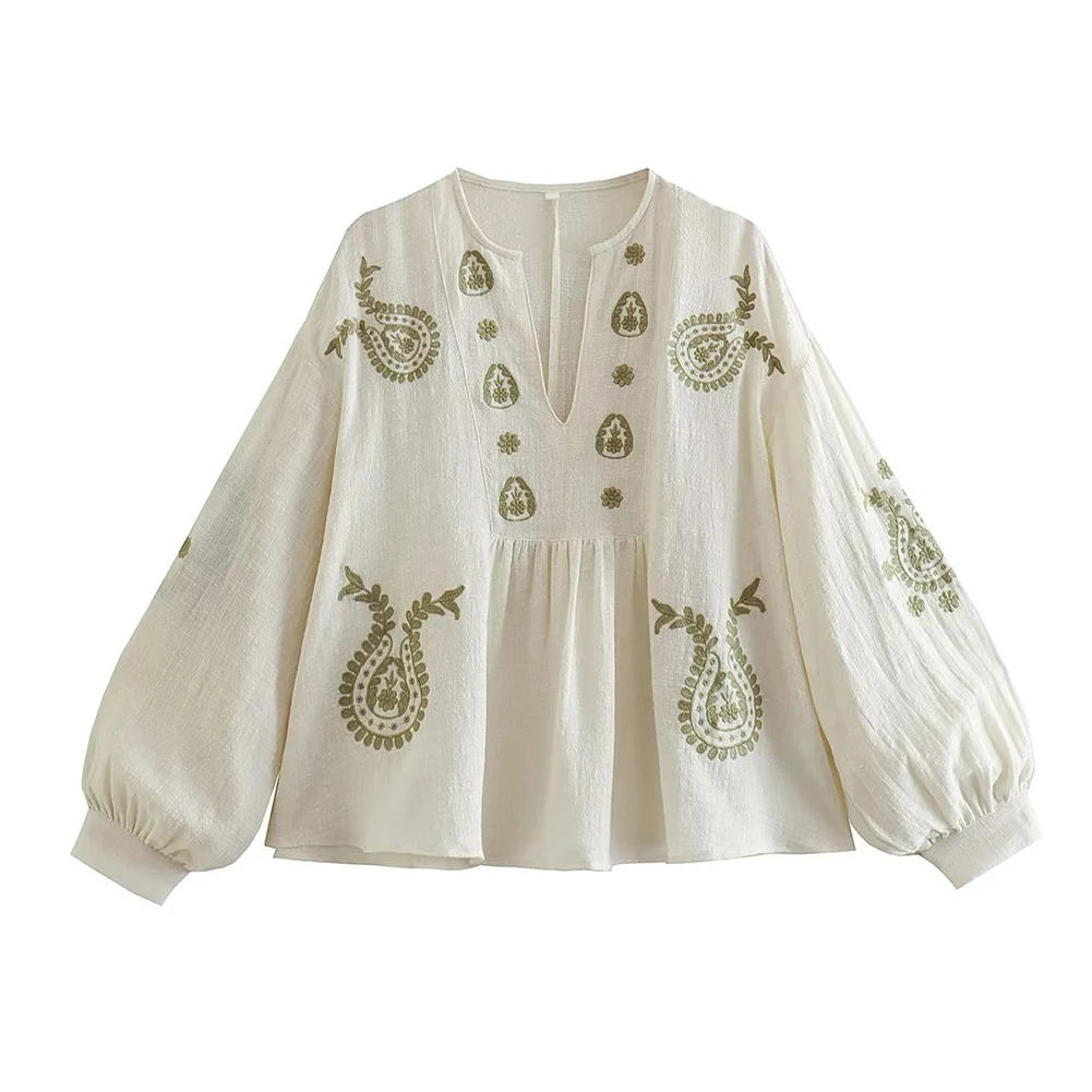 Camicia da donna nuova in coto - Embroidery Cotton Shirt recensione e prezzo