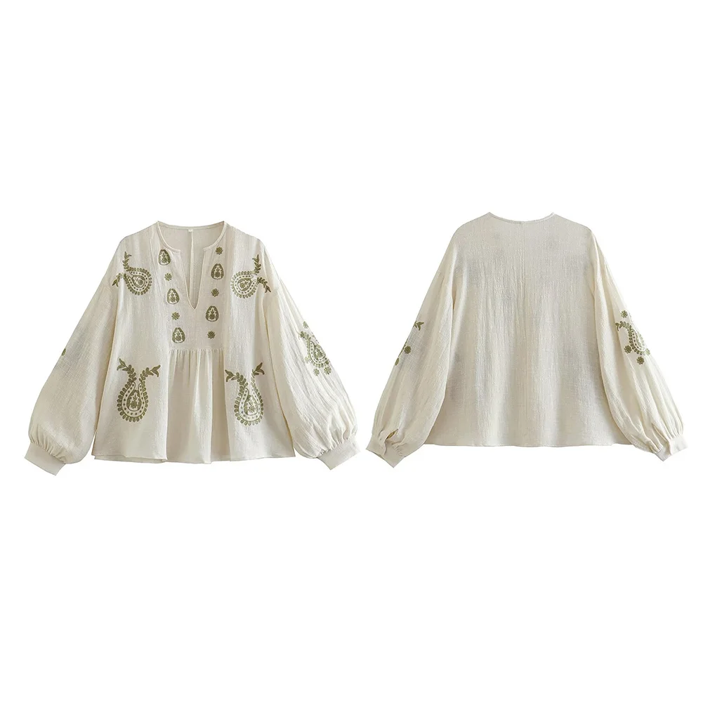 Camicia da donna nuova in coto - Embroidery Cotton Shirt recensione e prezzo