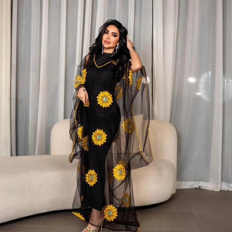 Abito lungo da donna con ricam - Embroidery Yellow Dress recensione e prezzo