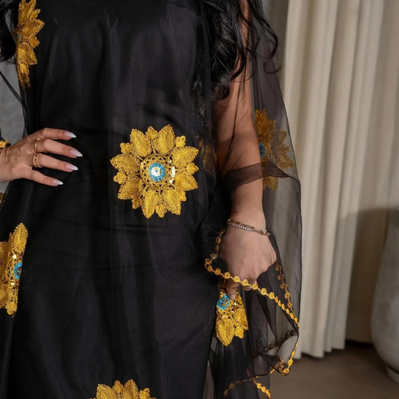 Abito lungo da donna con ricam - Embroidery Yellow Dress recensione e prezzo