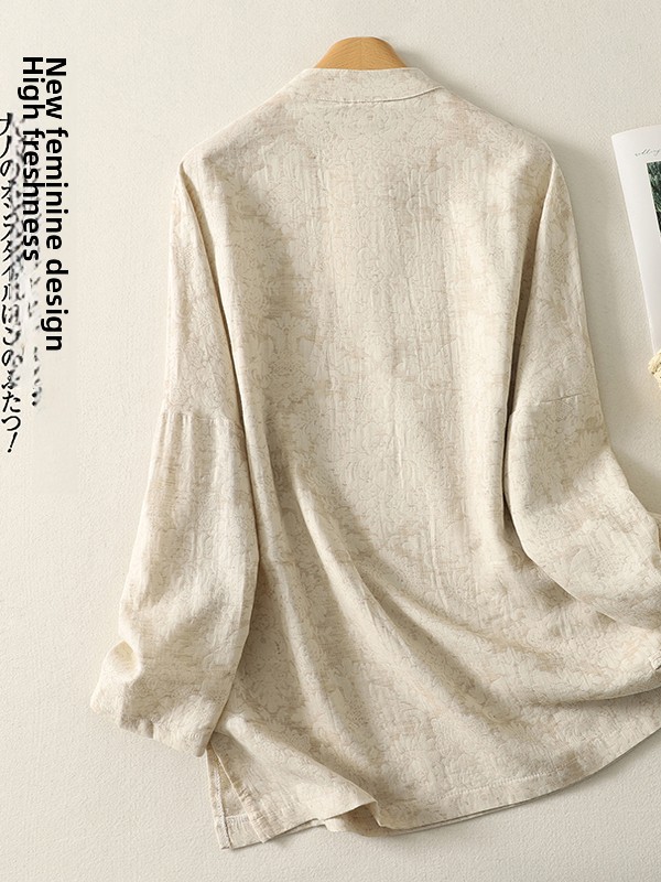 Camicia in cotone e lino con r - Embroidery Cotton Shirt recensione e prezzo